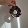 Green-lilac scrunchie with silk - Image 2