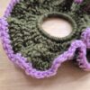 Green-lilac scrunchie with silk - Image 3