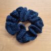 Greenish blue silk&wool scrunchie - Image 3