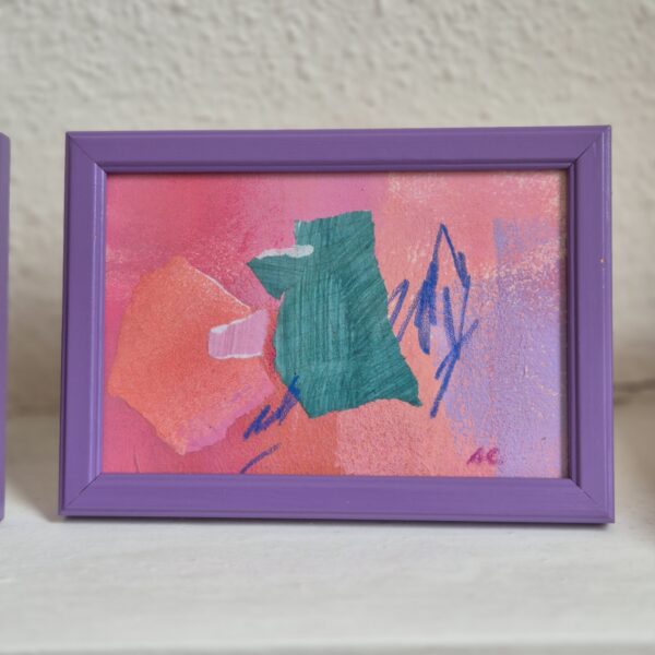 Fresh snow, tiny pink no 1.